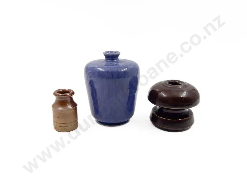 Ruskin Pottery Vase and Two Others Image 1++