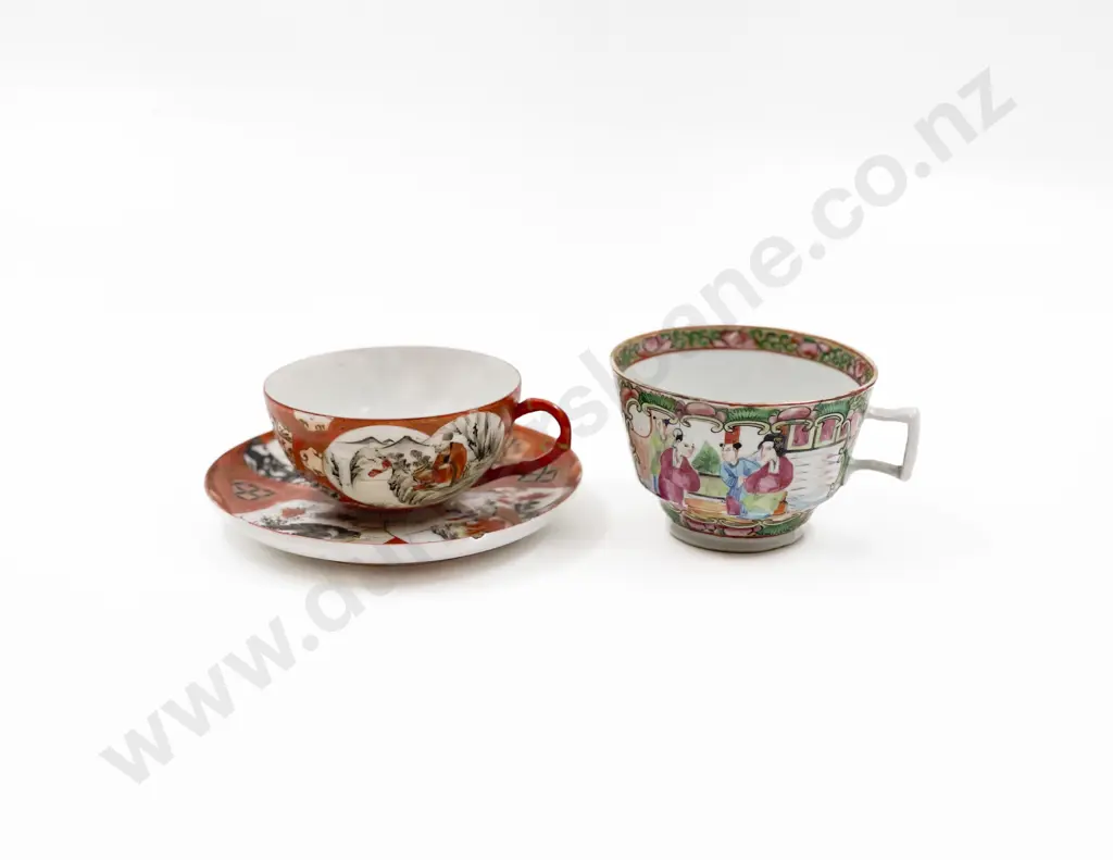 Japanese Egg Shell Cup and Saucer together with Other Image 1++