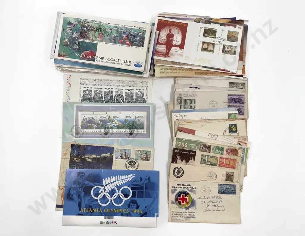 NZ Assorted Stamp Packs with US Vintage FDC's Image 1++