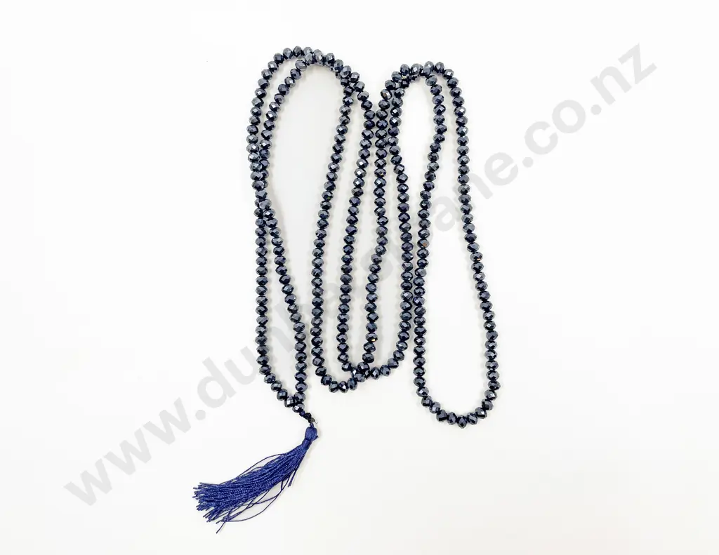 Sapphire Crystal Opera Length Necklace Image 1++