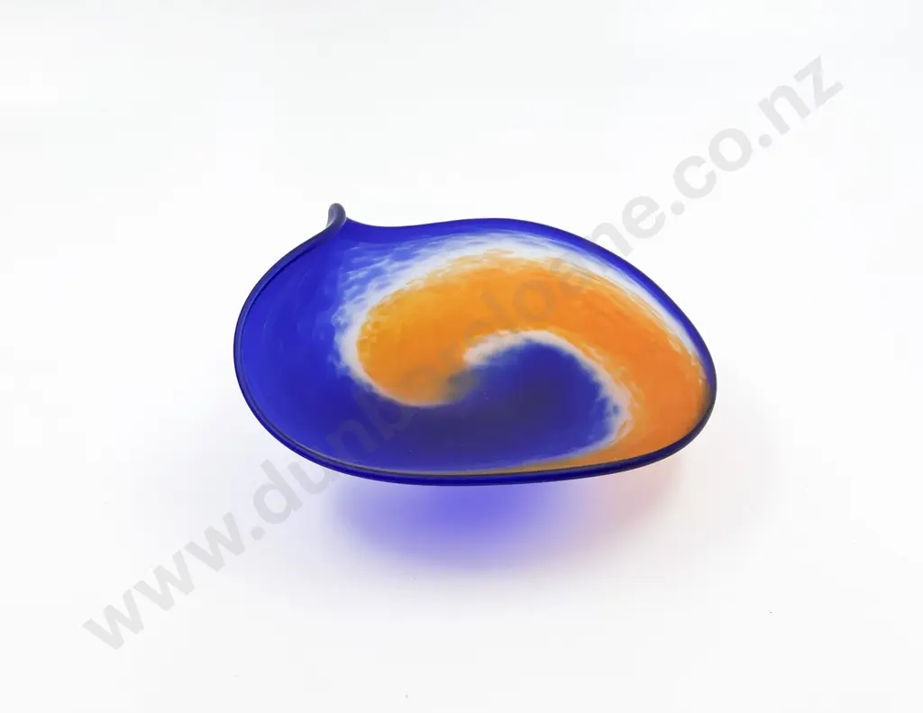 De Flute Art Glass Pedestal Dish Image 1++