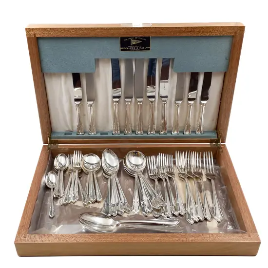 Canteen of Walker and Hall Plated Cutlery