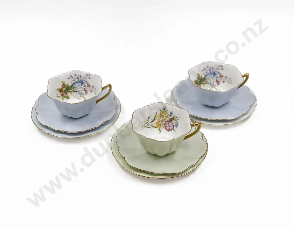 Three Shelley Fancy China Trios Image 1++