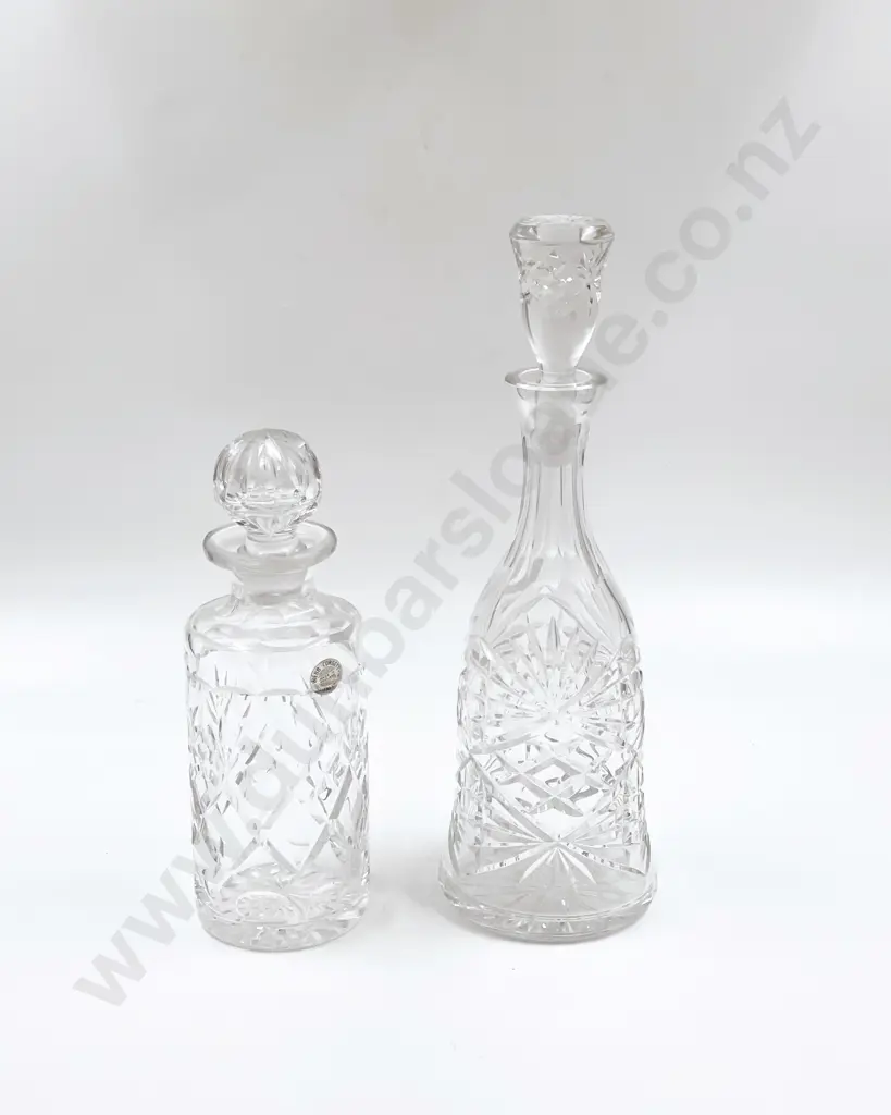 Crystal Bell Form Decanter and Webb and Corbett Decanter Image 1++