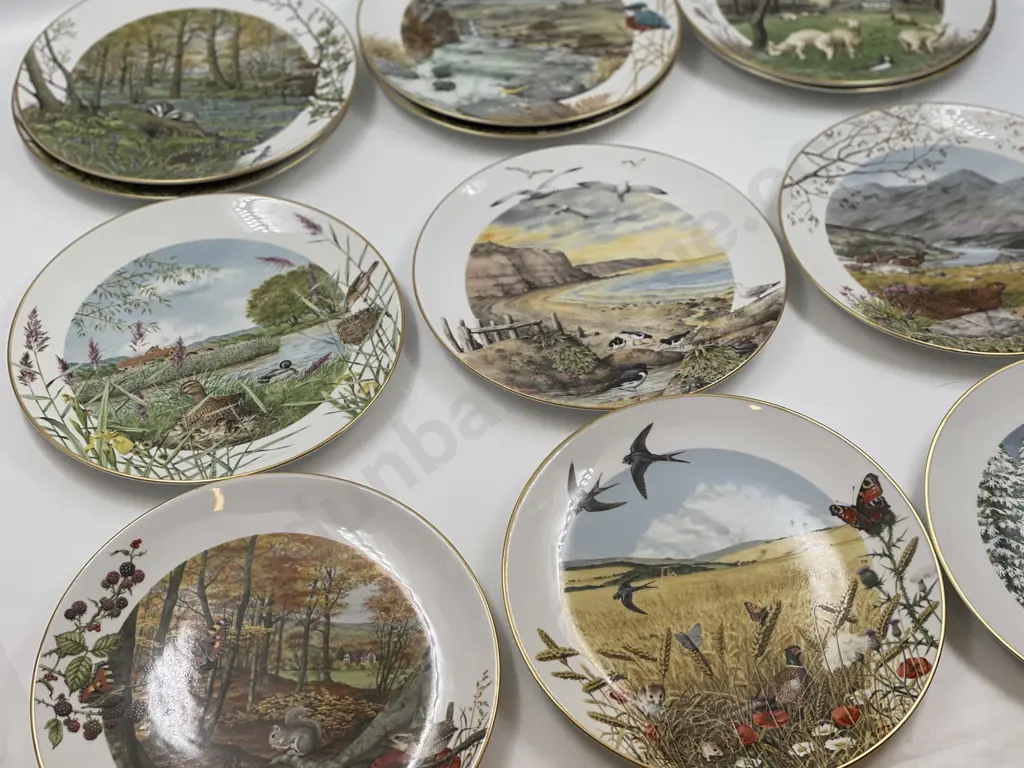 Twelve Royal Worcester "Scenes of the English Countryside" Plates Image 1++