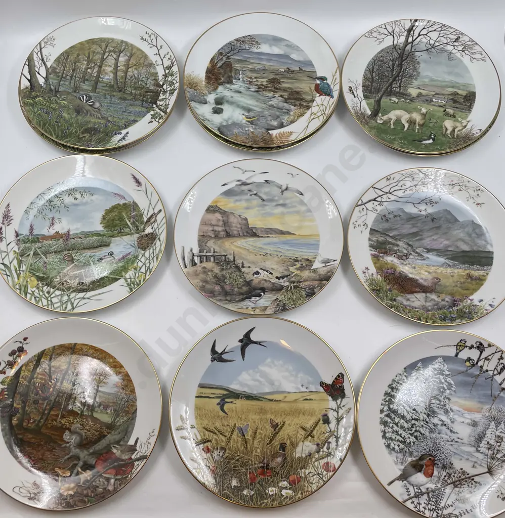 Twelve Royal Worcester "Scenes of the English Countryside" Plates Image 1++