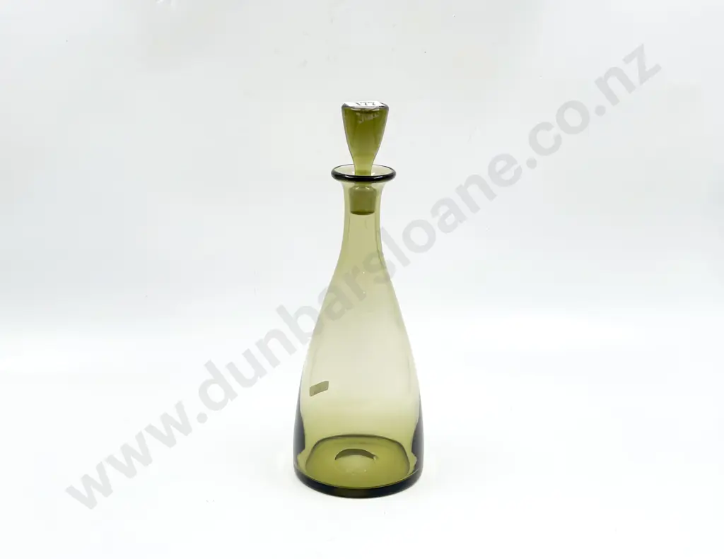 Whitefriars Pale Green Glass Decanter Image 1++
