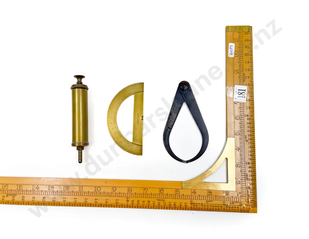 Three Assorted Vintage Measuring Implements and Other Image 1++