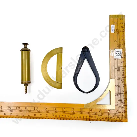 Three Assorted Vintage Measuring Implements and Other