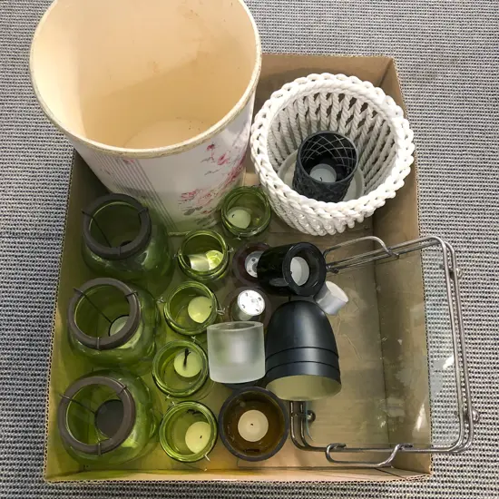 Box of Assorted Decorative Candle Holders etc *PHOTO CHANGE