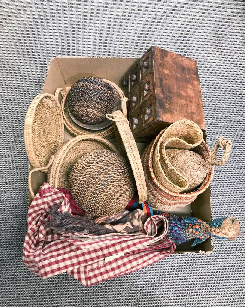 Box Qty of Assorted incl Woven Baskets and Ornaments etc *PHOTO CHANGE Image 1++