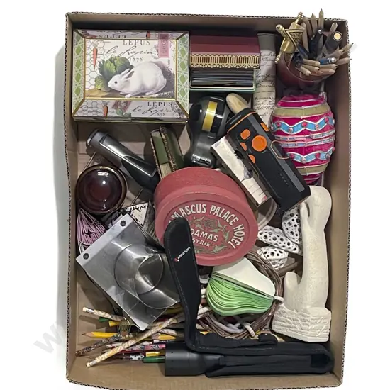 Two Boxes of Assorted incl Candles and Other Decorative Homewares *PHOTO CHANGE