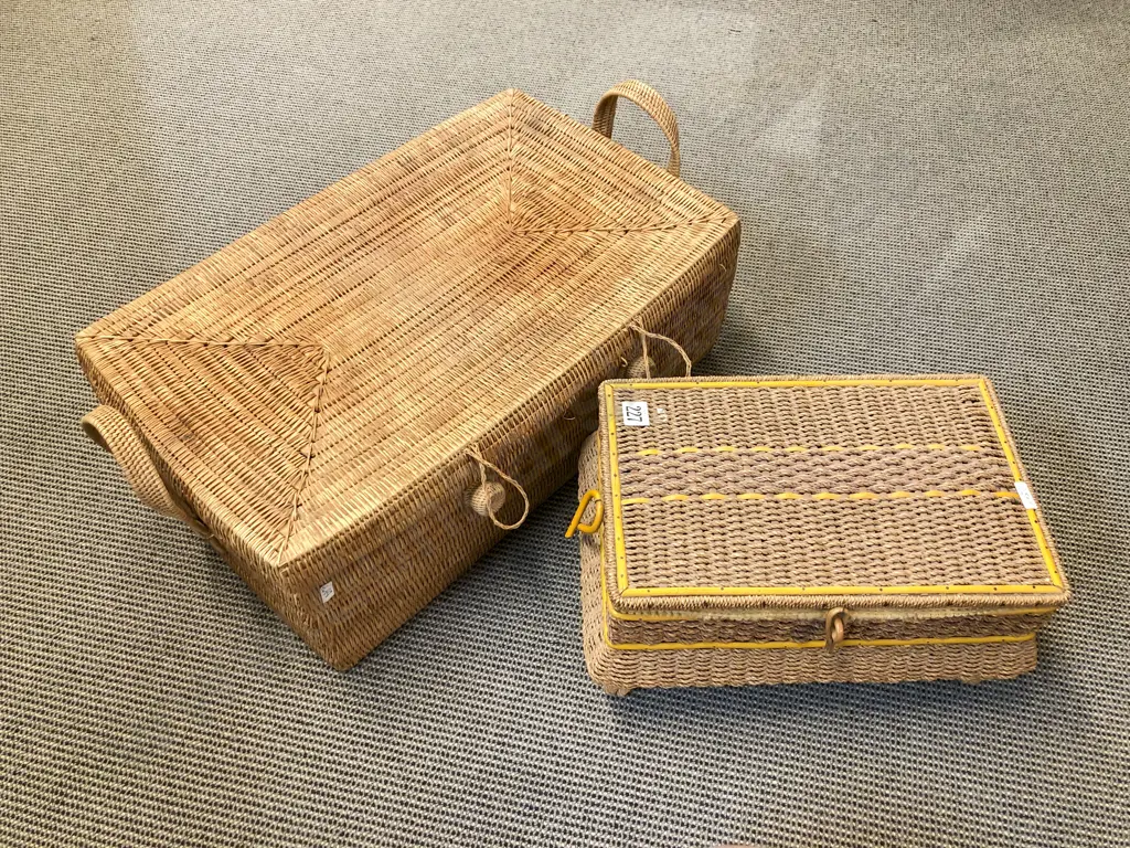 Two Decorative Woven Boxes Image 1++