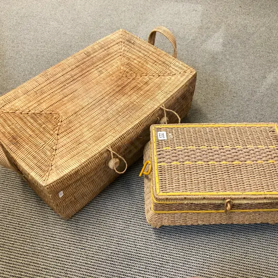 Two Decorative Woven Boxes