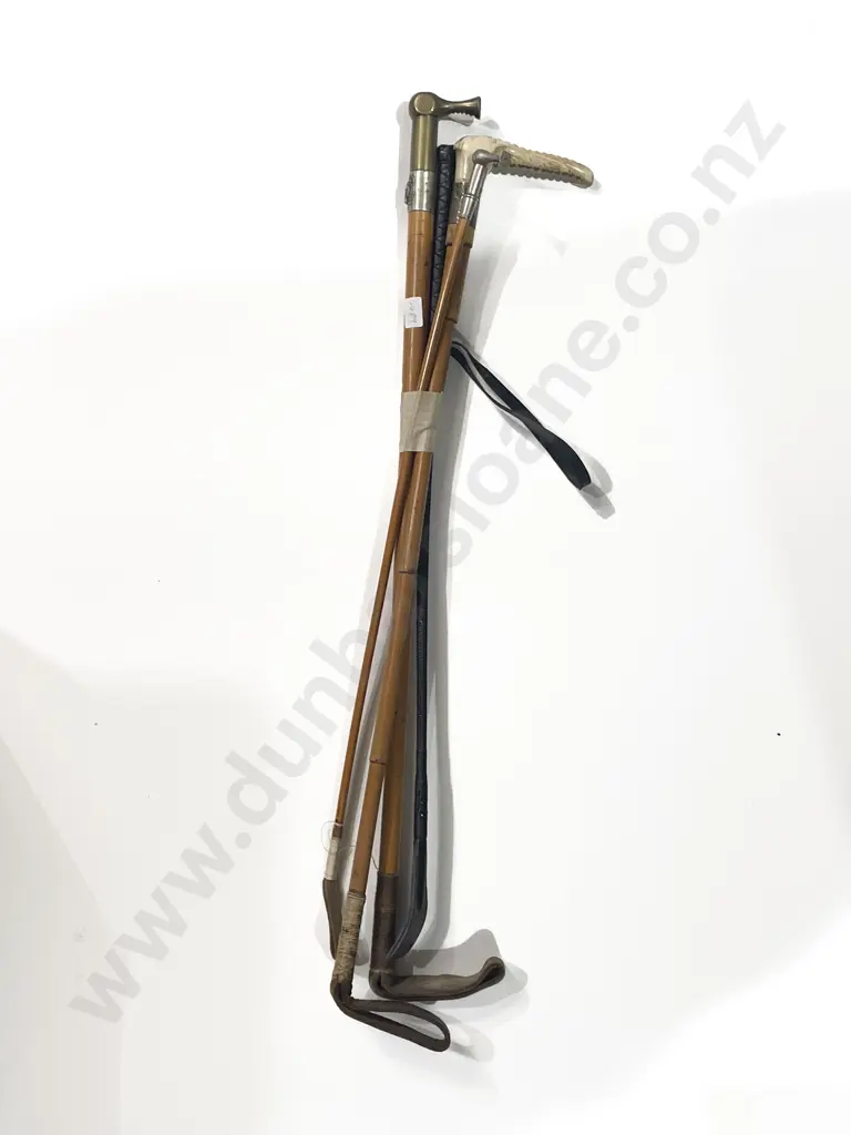 Four Vintage Riding Crops Image 1++