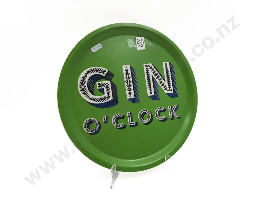 Swedish Made Designer Tray "Gin O'Clock" Image 1++