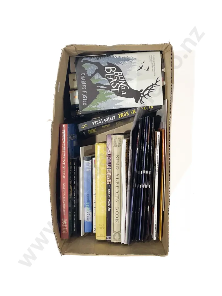 Box of Assorted Books etc. Image 1++