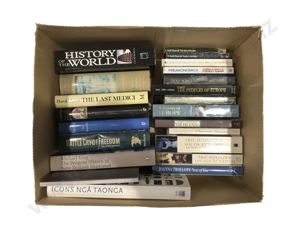 Box of Assorted Books Image 1++