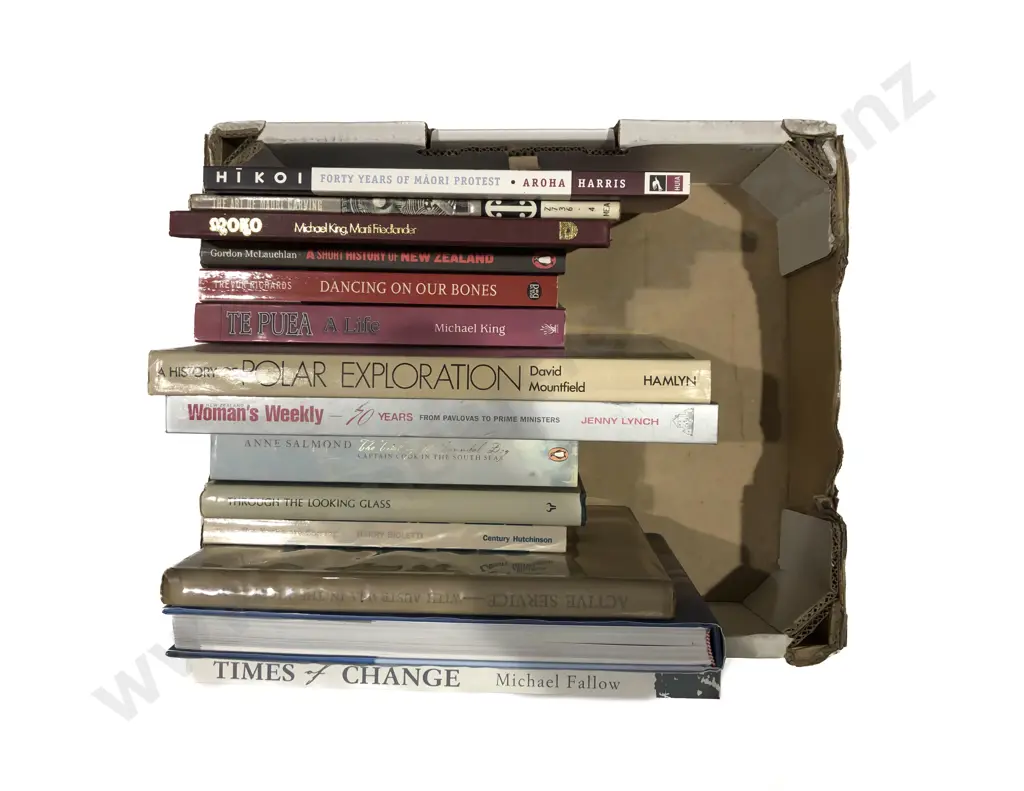 Box of Assorted Books incl NZ Reference Image 1++