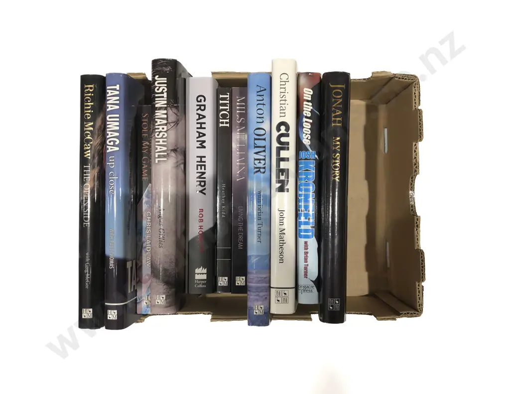 Box of Assorted NZ Rugby Reference Volumes Image 1++