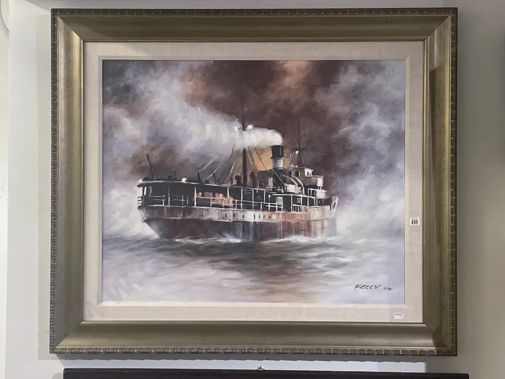 John Kelly - Steamship - Giclee Print on Canvas Image 1++