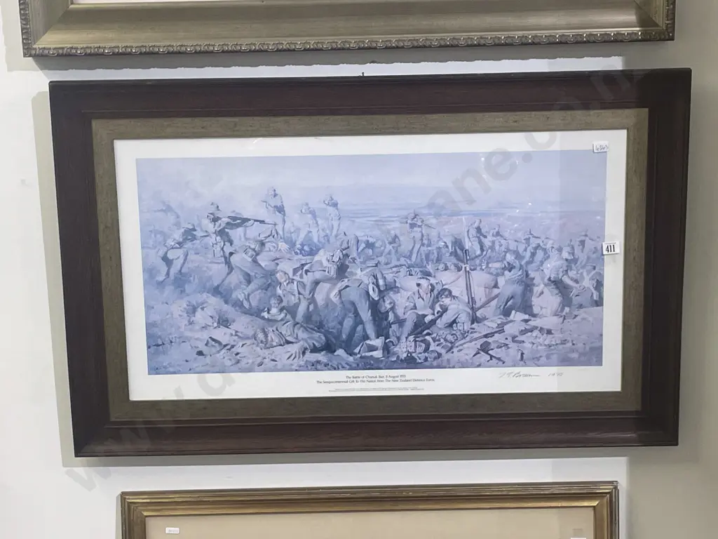 "Battle of Chunuk Bair" Print Signed Ion Brown Image 1++
