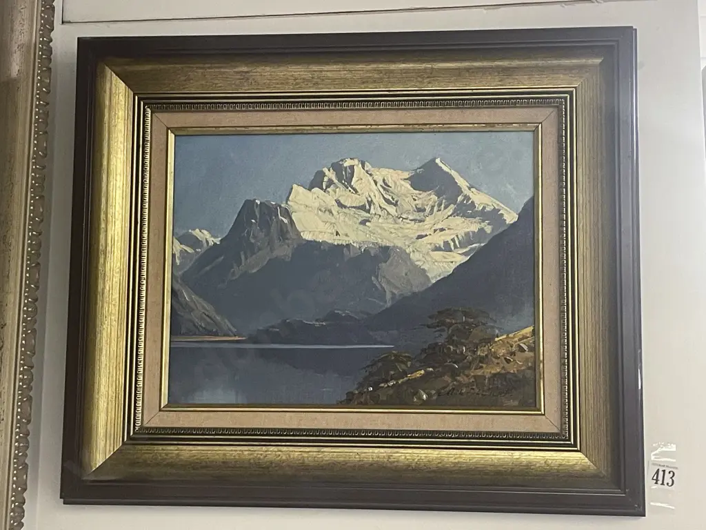 Mark Thomas - Mount Earnslaw - Oil on Board Image 1++