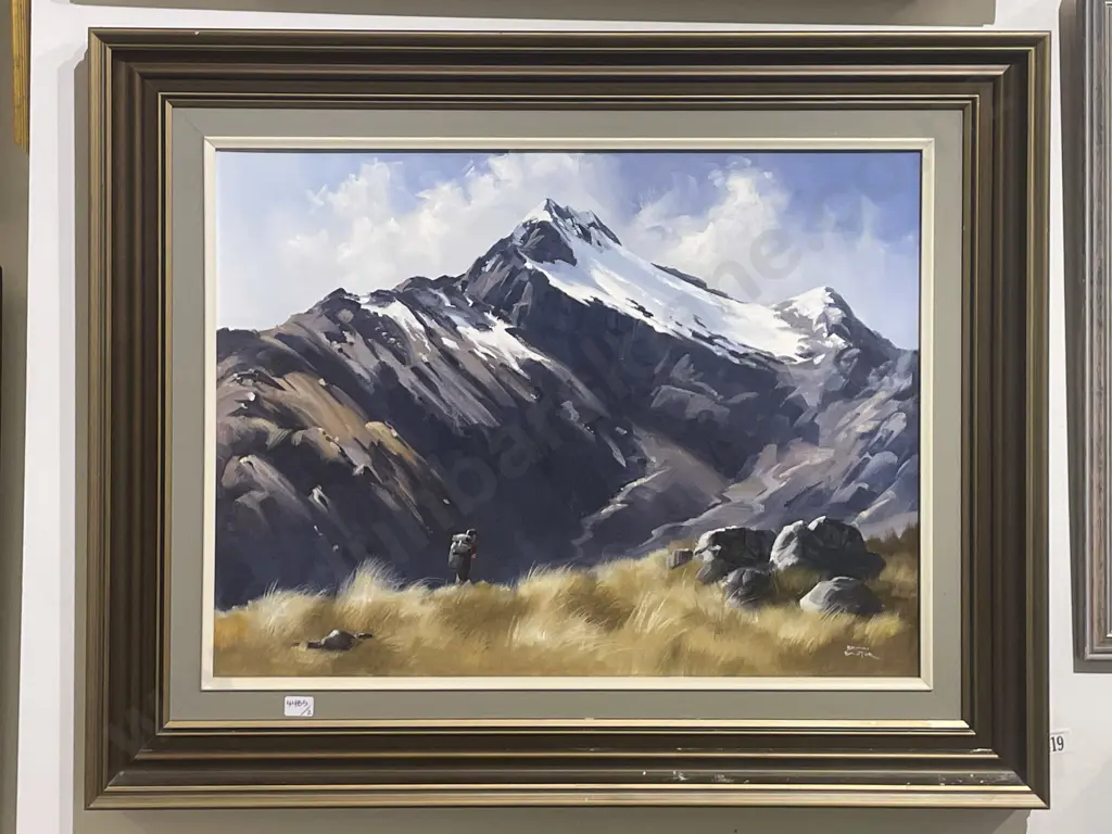 Brian Baxter - Mount Elliot From Track - Oil on Board Image 1++
