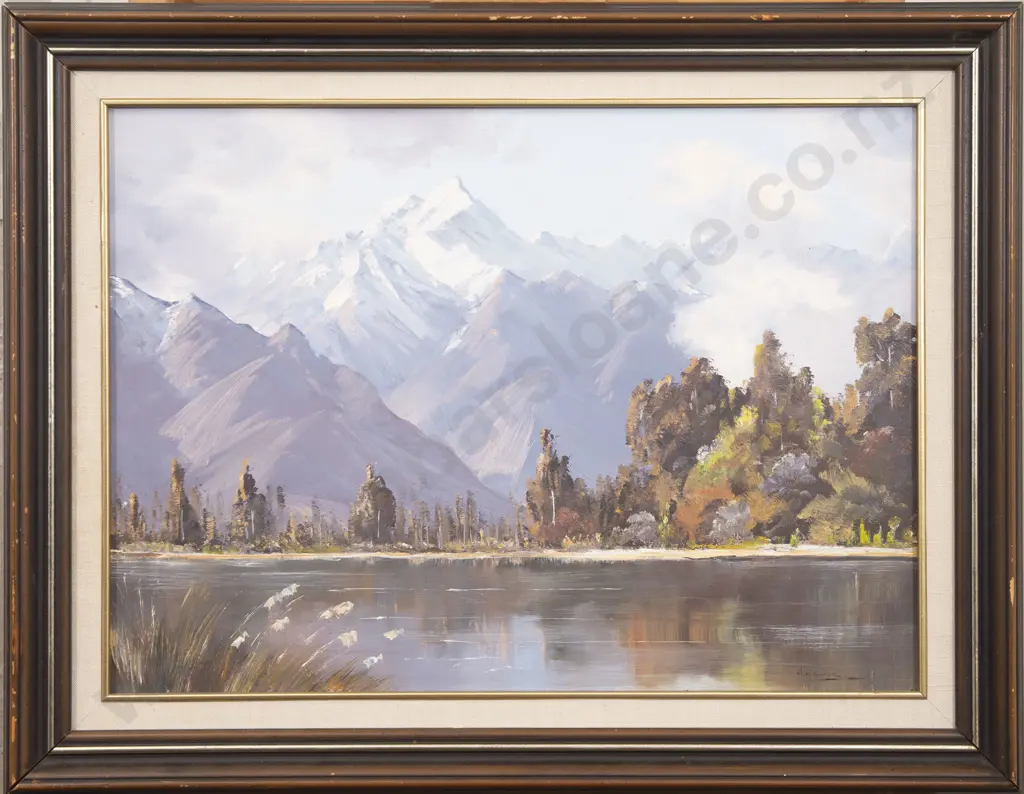 Michael Soper - Lake Matheson - Oil on Board Image 1++