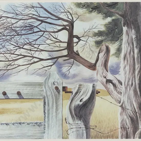 E Mervyn Taylor - The Hay Paddock (reproduction print)