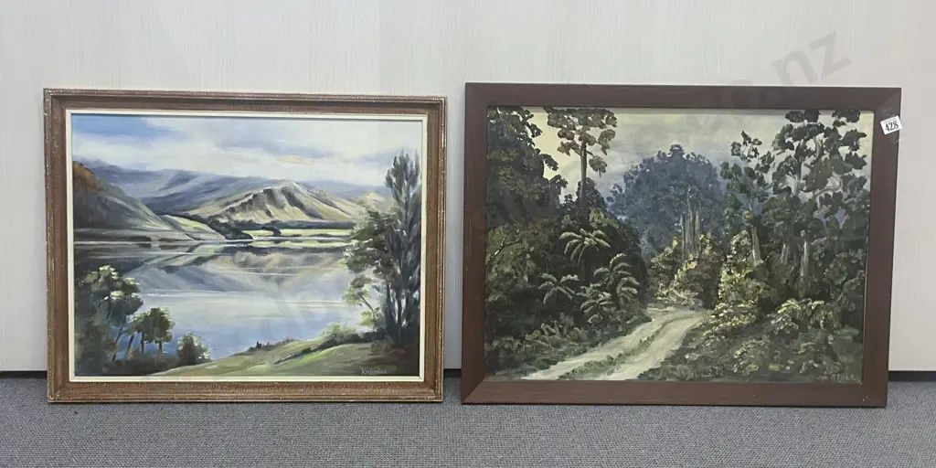 K.M Luxford Oil Landscape and Two Others Image 1++