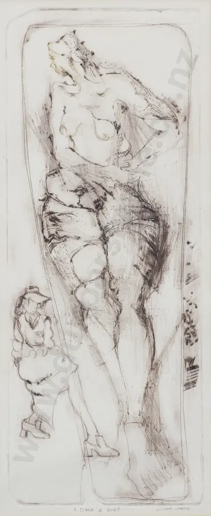 Juliana Jarvie (b1949) - Diana and Eve Image 1++