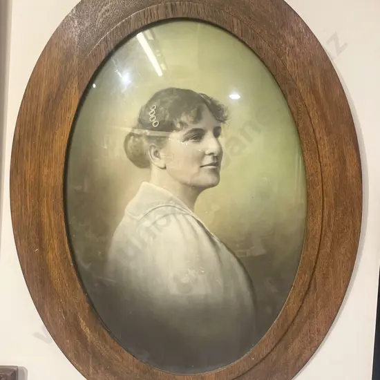 Two Oval Framed Portrait Prints