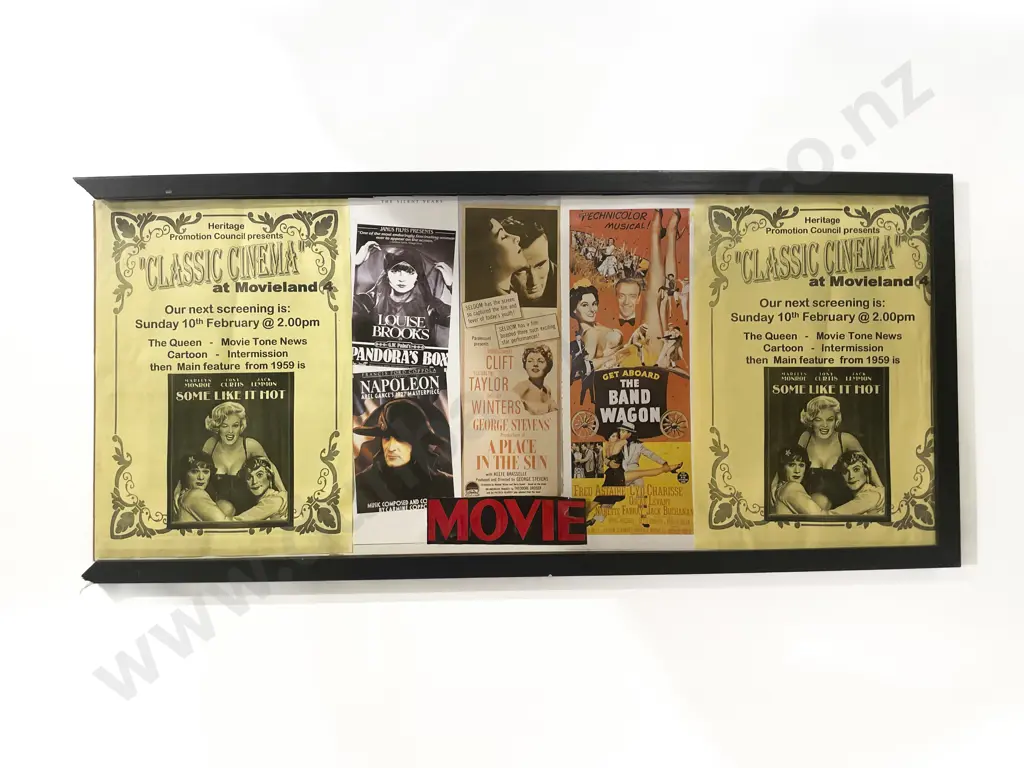Vintage Movie Poster on Perspex together with Other Image 1++