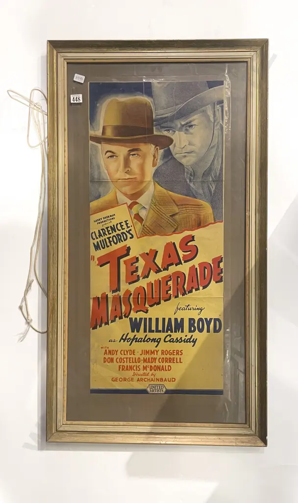 Framed Vintage Movie Poster "Texas Masquerade" Image 1++