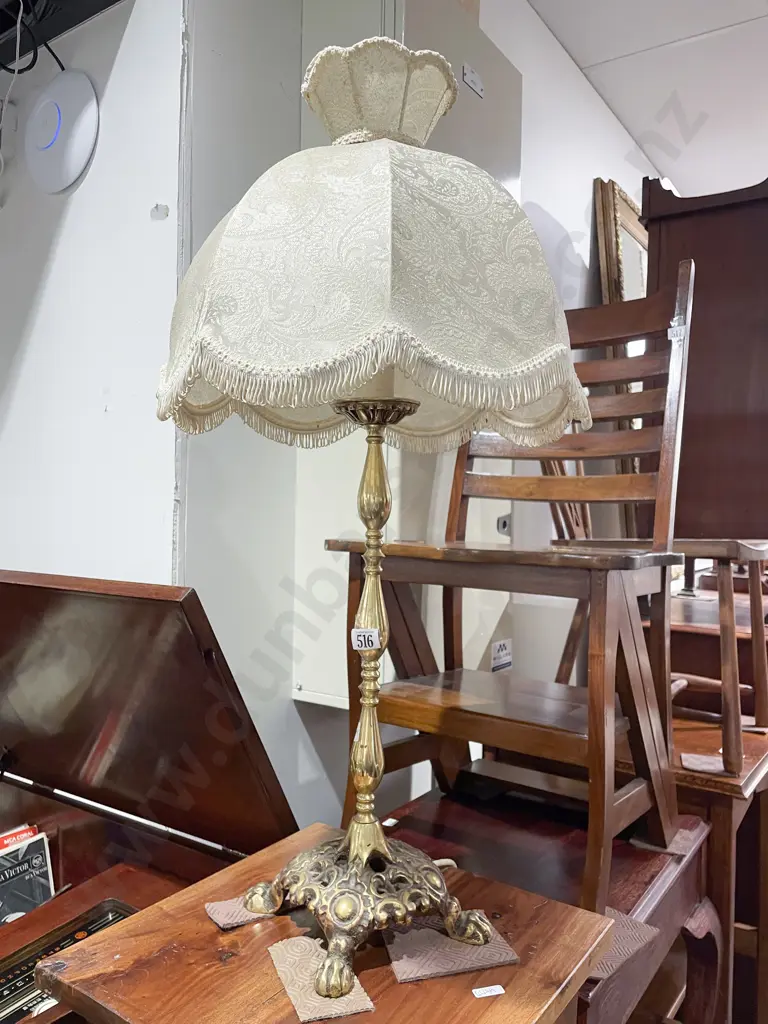 Heavy Brass Table Lamp Image 1++