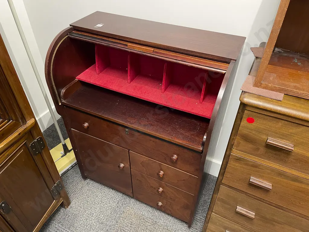 Repro Writing Bureau together with Office Chair and Vintage Whisk-Away Image 1++