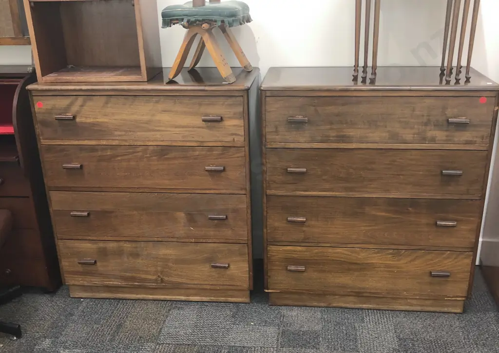 Pair of Four Drawer Chests Image 1++