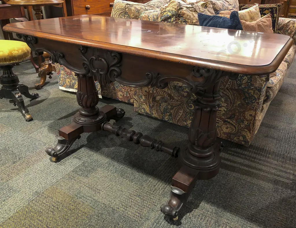 Victorian Mahogany Console Table Image 1++