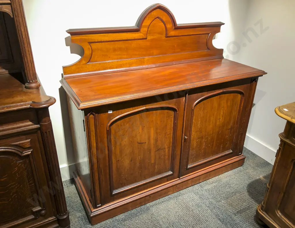 Mahogany Chiffonier with Attractive Gallery Back Image 1++