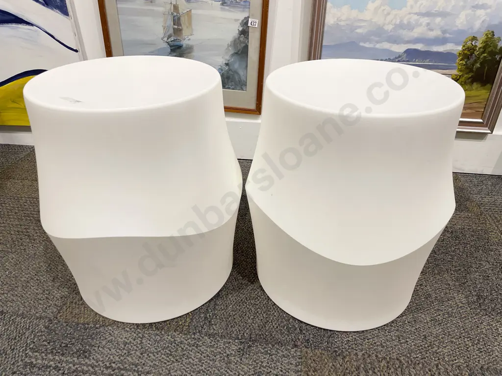 A Pair of Chuckle Brian Steendyk Designed Stools Image 1++