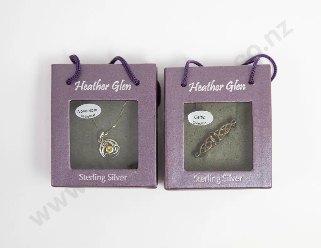 S/S Celtic Design Brooch and Pendant Image 1++