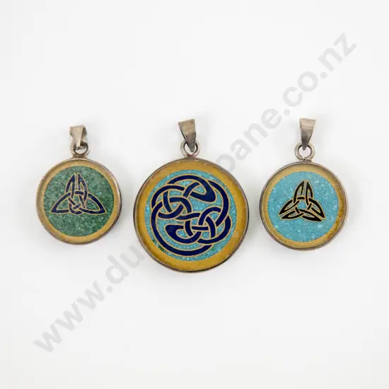 Three S/S Celtic Symbol Pendants