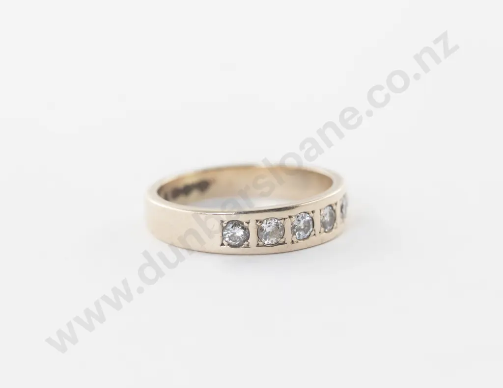 14ct Six Stone Diamond Band Ring Image 1++
