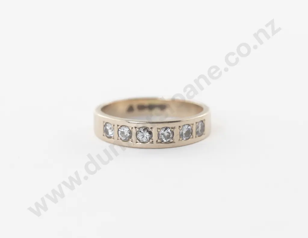 14ct Six Stone Diamond Band Ring Image 1++