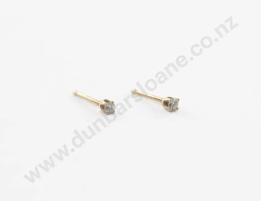 Pair 14ct Diamond Stud Earrings Image 1++