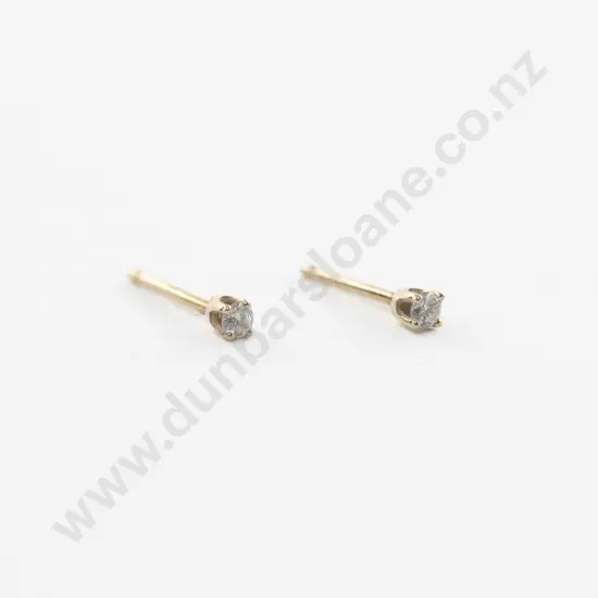 Pair 14ct Diamond Stud Earrings