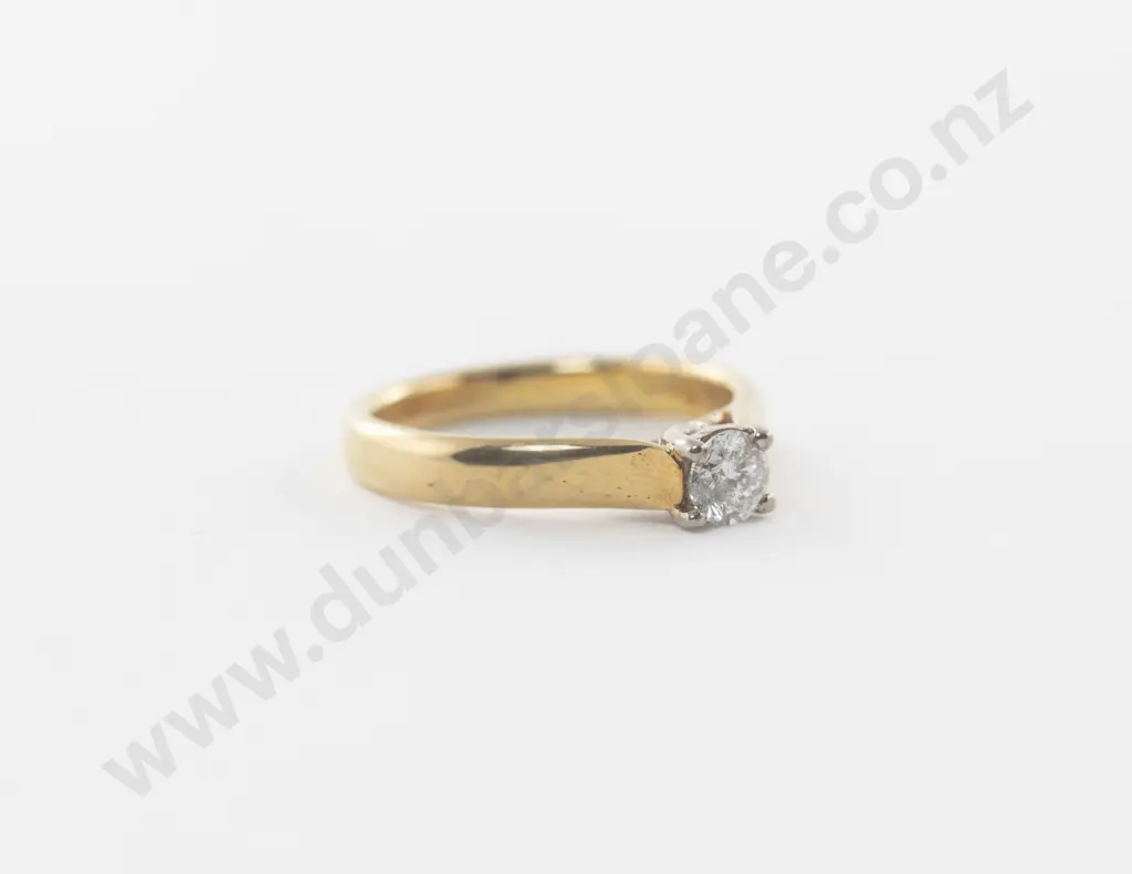 18ct Solitaire Diamond Ring Image 1++