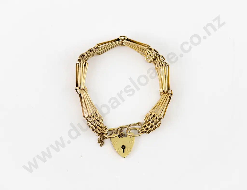 9ct Gate Link Bracelet Image 1++