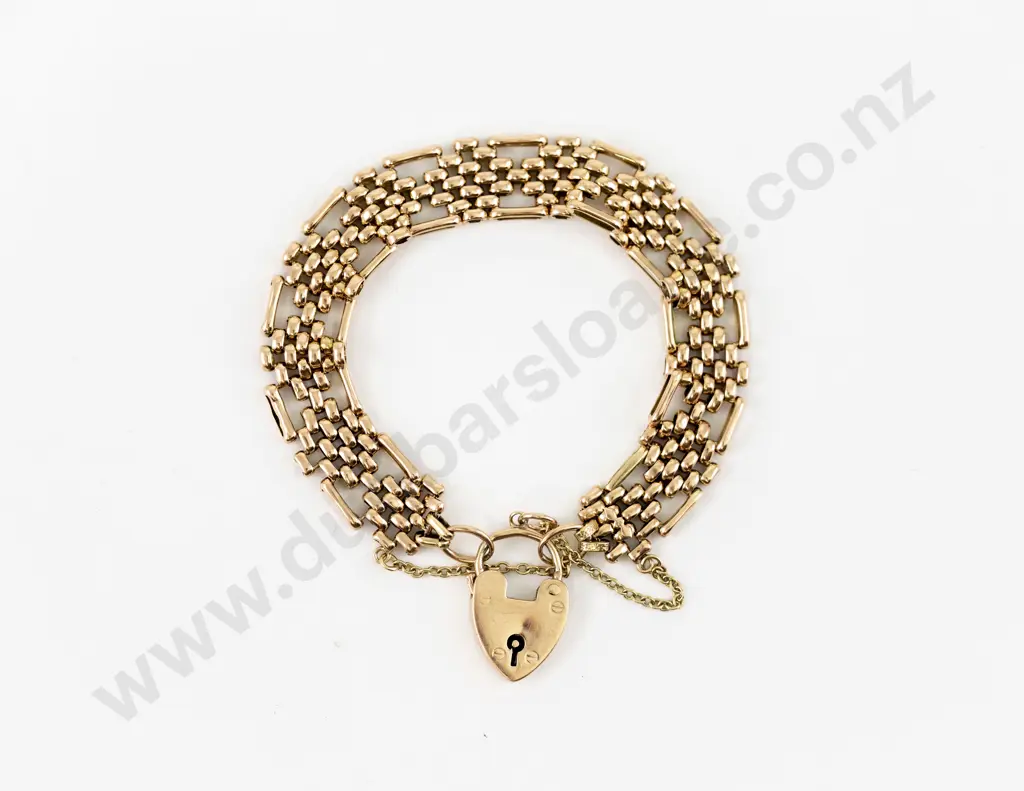 9ct Gate Link Bracelet Image 1++